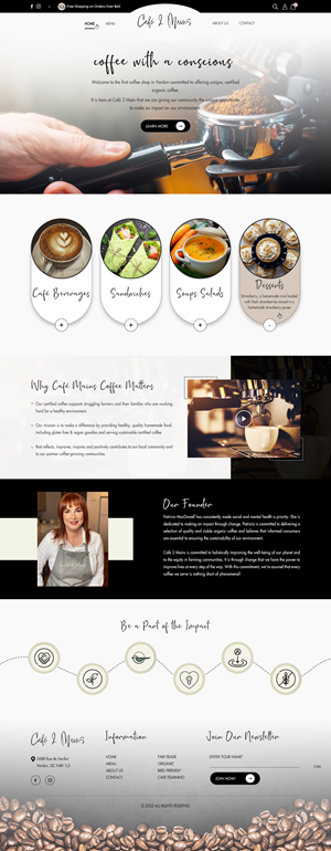 Web Design by pb for Café 2 Main Inc. | Design: #29680307