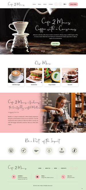 Web Design by pb for Café 2 Main Inc. | Design: #29680308