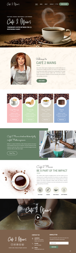 Web Design by pb for Café 2 Main Inc. | Design: #29680309