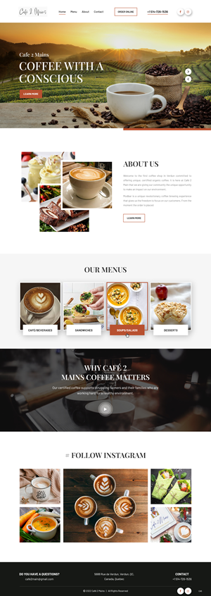 Web Design by pb for Café 2 Main Inc. | Design: #29680311