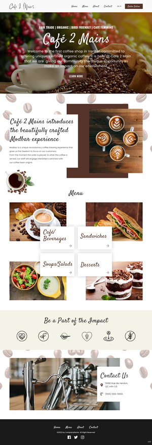 Web Design by pb for Café 2 Main Inc. | Design: #29680314