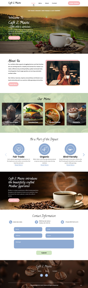Web Design by pb for Café 2 Main Inc. | Design: #29680315