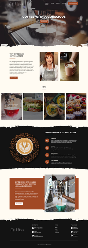Web Design by pb for Café 2 Main Inc. | Design: #29680316
