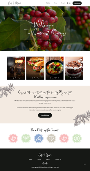Web Design by pb for Café 2 Main Inc. | Design: #29685391