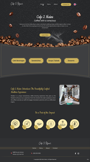 Web Design by pb for Café 2 Main Inc. | Design: #29685393