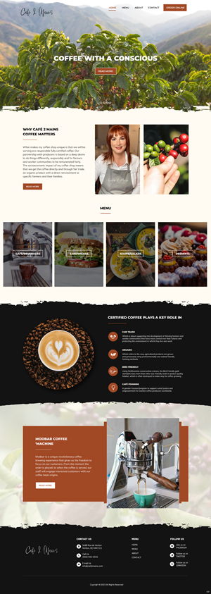 Web Design by pb for Café 2 Main Inc. | Design: #29779121