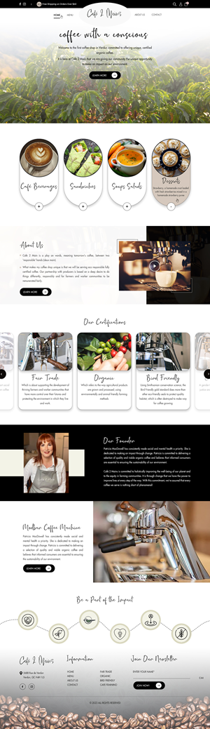 Web Design by pb for Café 2 Main Inc. | Design: #29785187