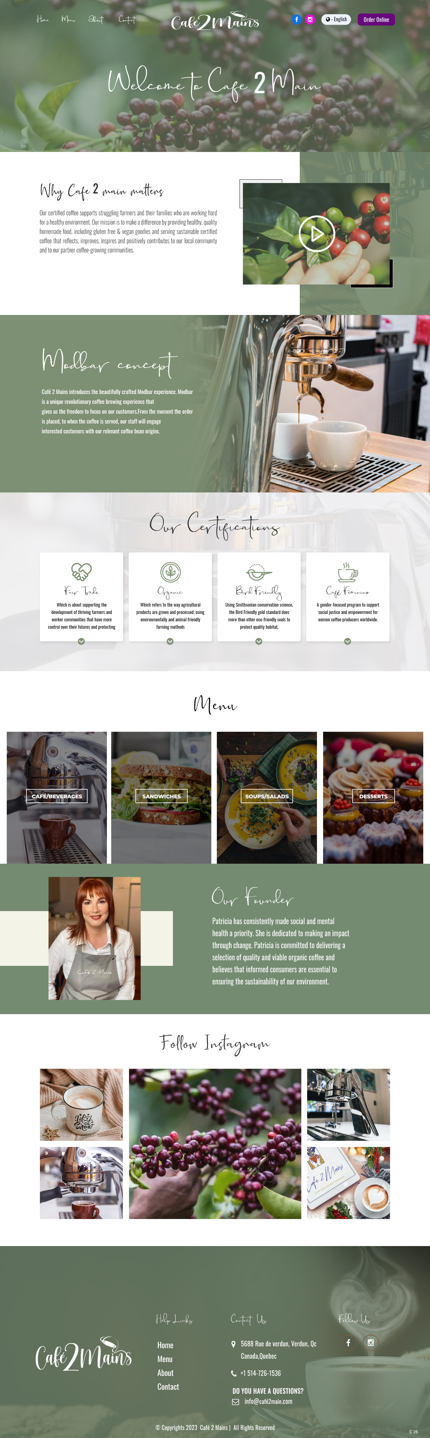 Web Design by pb for Café 2 Main Inc. | Design #29889717