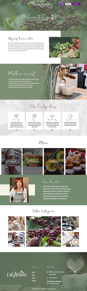 Web Design by pb for Café 2 Main Inc. | Design: #29889717