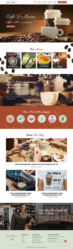 Web Design by Titan Eagle for Café 2 Main Inc. | Design: #29680957