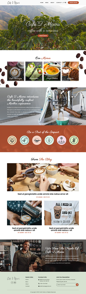 Web Design by Titan Eagle for Café 2 Main Inc. | Design: #29692176