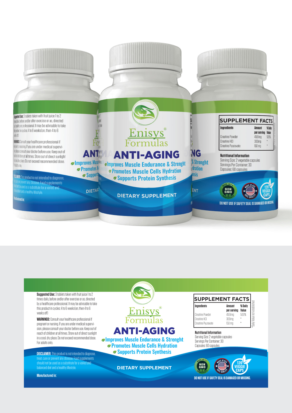 Etikett-Design von Sergio Coelho für Enisys Formulas  | Design #29688611