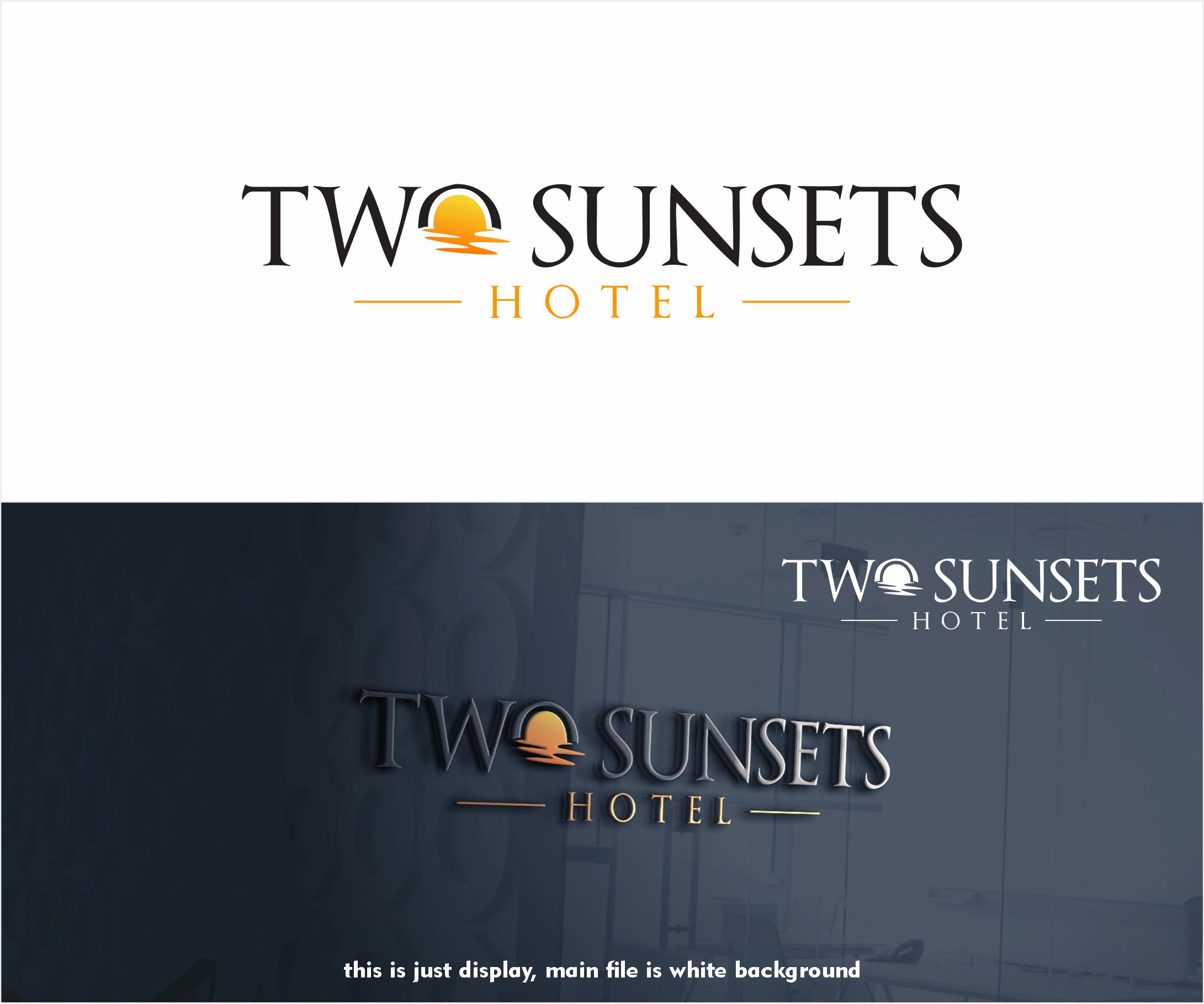Logo Design by alkaline for Two Sunsets Hotel | Design #29682472