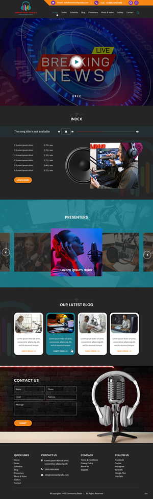 Web Design by pb for Community Radio . Online 24/7 | Design: #29708687