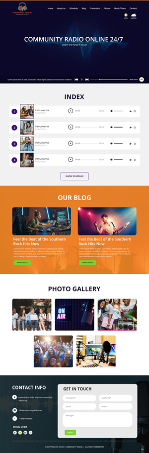 Web Design by pb for Community Radio . Online 24/7 | Design: #29708689
