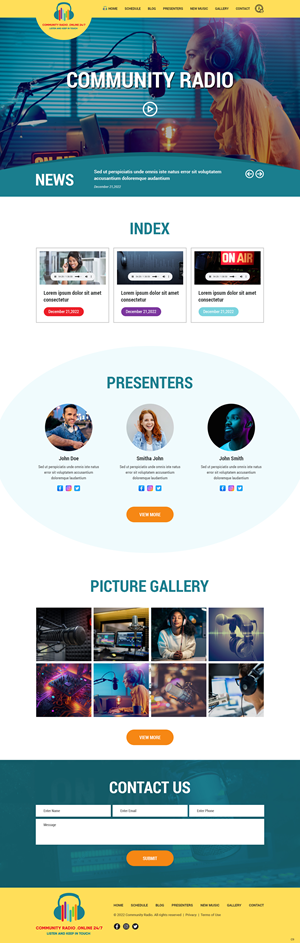 Web Design by pb for Community Radio . Online 24/7 | Design: #29708690