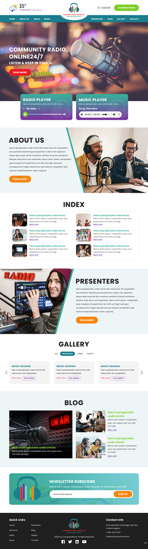 Web Design by pb for Community Radio . Online 24/7 | Design: #29708691