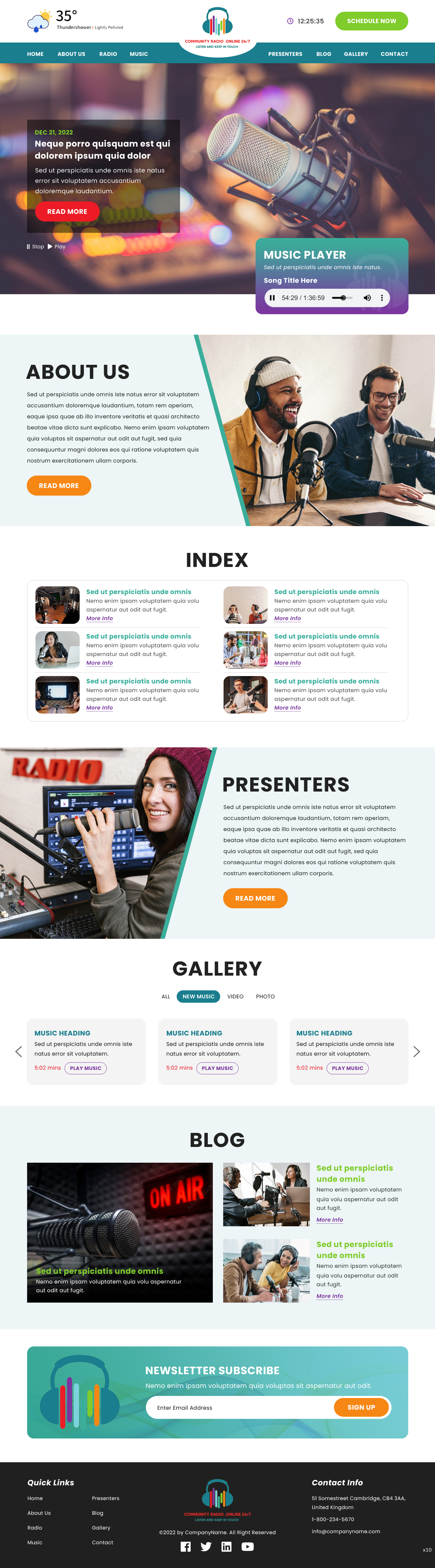 Web Design by pb for Community Radio . Online 24/7 | Design #29714997