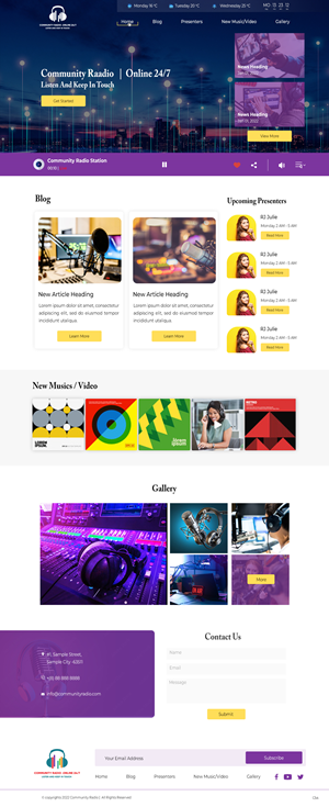 Web Design by pb for Community Radio . Online 24/7 | Design: #29714998