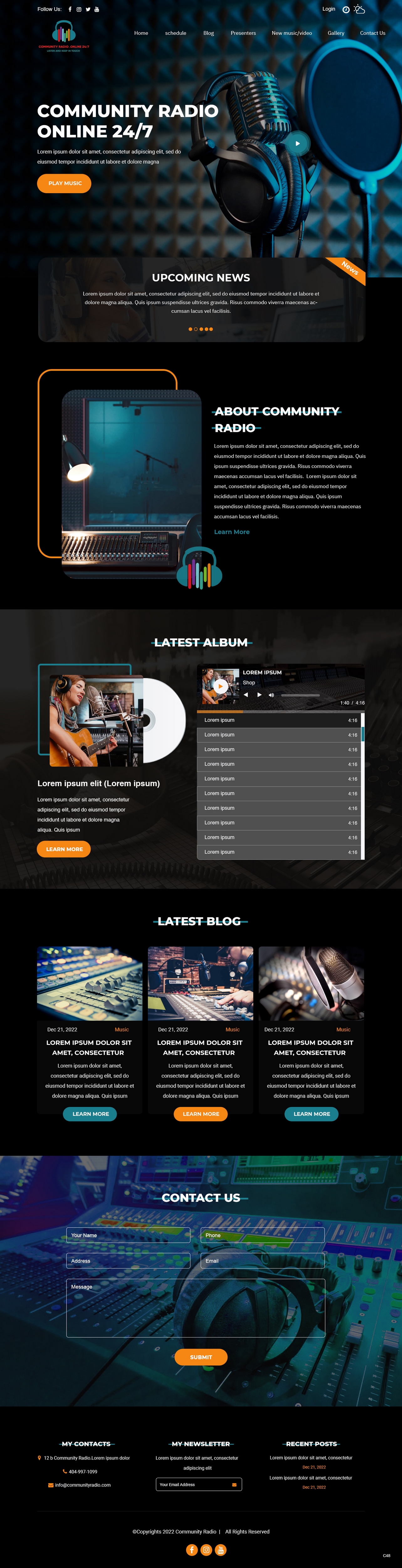 Web Design by pb for Community Radio . Online 24/7 | Design #29721011