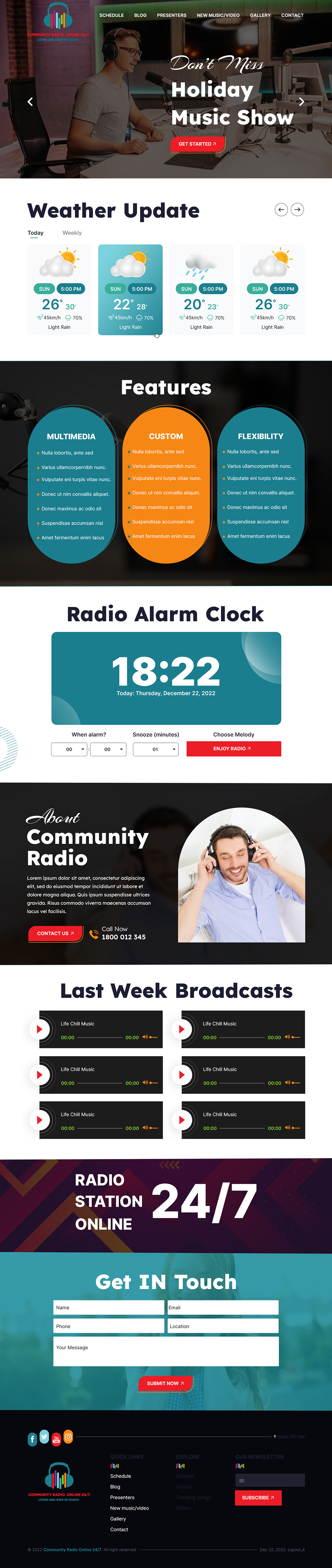 Web Design by sai.designer87 for Community Radio . Online 24/7 | Design #29713619