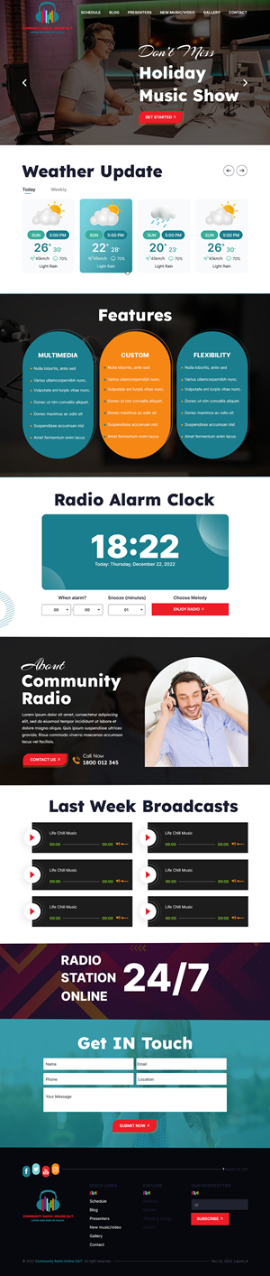 Web Design by sai.designer87 for Community Radio . Online 24/7 | Design: #29713619