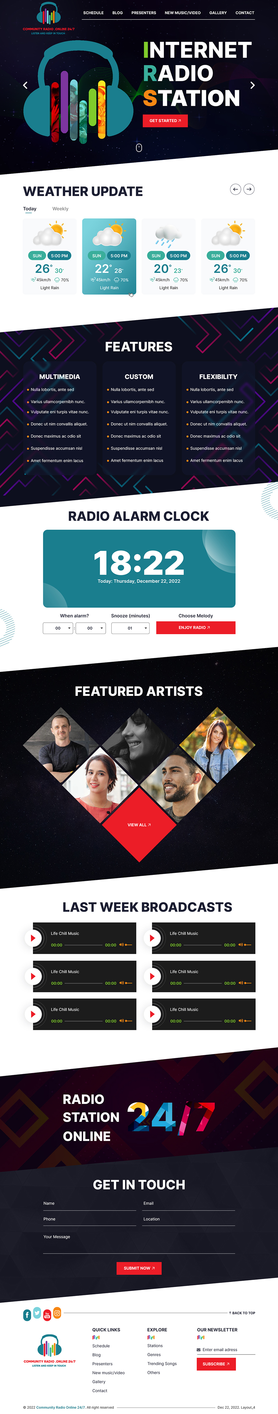 Web Design by sai.designer87 for Community Radio . Online 24/7 | Design #29713620