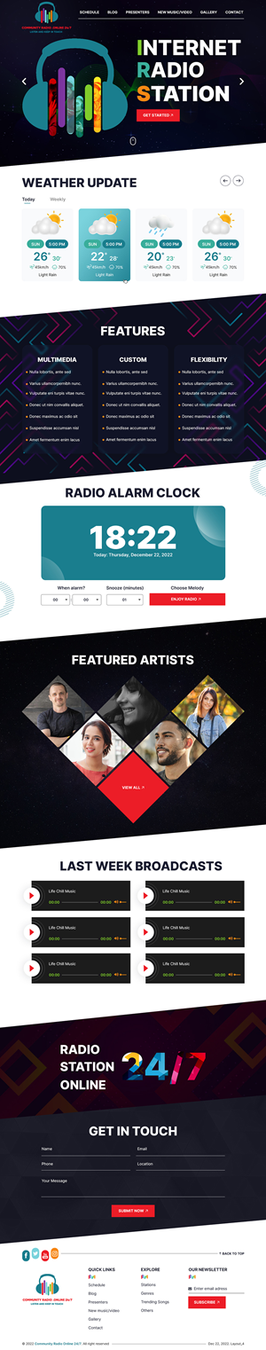Web Design by sai.designer87 for Community Radio . Online 24/7 | Design: #29713620