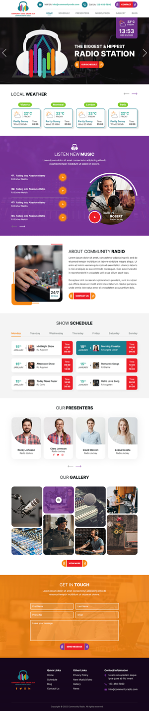 Web Design by sai.designer87 for Community Radio . Online 24/7 | Design: #29719562