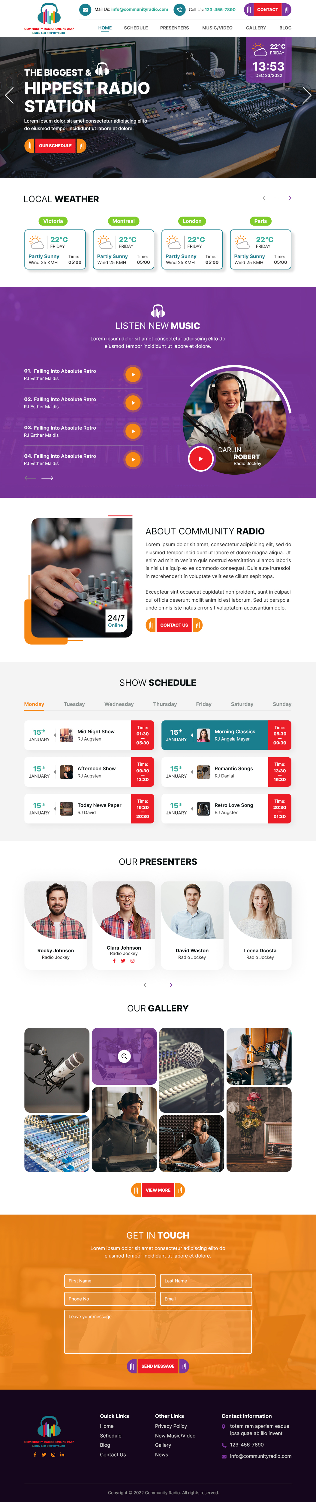 Web Design by sai.designer87 for Community Radio . Online 24/7 | Design #29719563