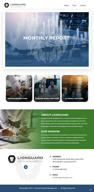 Diseño de Mercadeo por Correo Electrónico por pb para LionGuard Capital Management Inc. | Diseño: #29702890