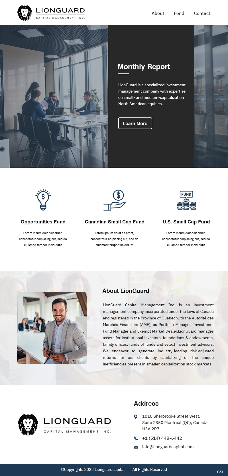 Diseño de Mercadeo por Correo Electrónico por pb para LionGuard Capital Management Inc. | Diseño #29703173