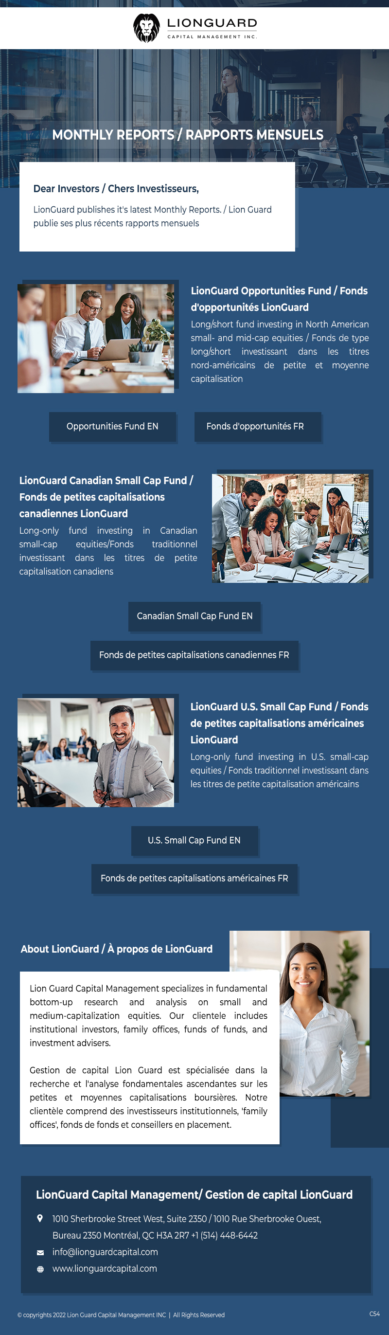 Diseño de Mercadeo por Correo Electrónico por pb para LionGuard Capital Management Inc. | Diseño #29708696
