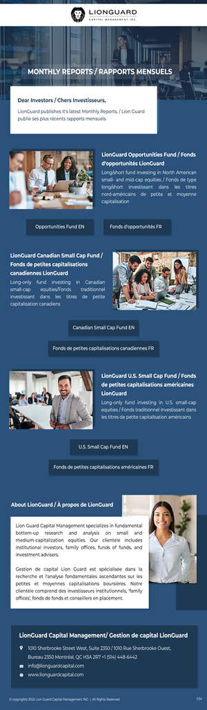 Diseño de Mercadeo por Correo Electrónico por pb para LionGuard Capital Management Inc. | Diseño: #29708696