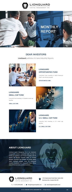 Diseño de Mercadeo por Correo Electrónico por pb para LionGuard Capital Management Inc. | Diseño: #29708699