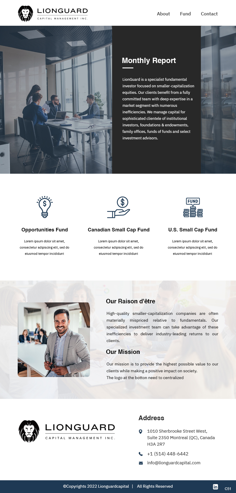 Diseño de Mercadeo por Correo Electrónico por pb para LionGuard Capital Management Inc. | Diseño: #29720933