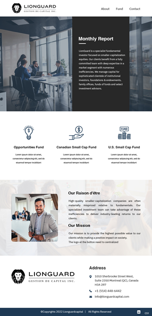 Diseño de Mercadeo por Correo Electrónico por pb para LionGuard Capital Management Inc. | Diseño: #29754647