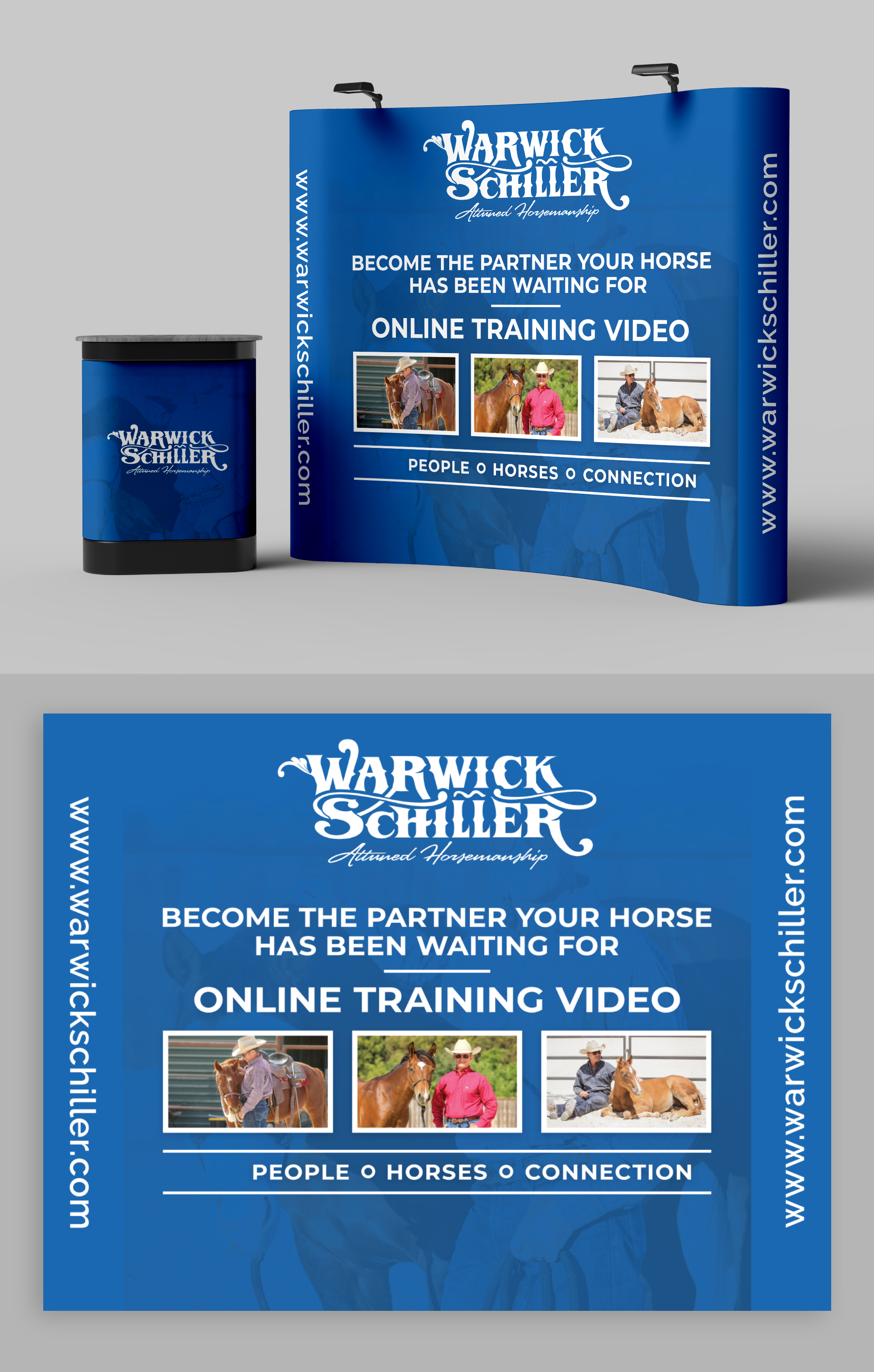 Trade Show Booth Design by KreativeMadz for Warwick Schiller Attuned Horsemanship | Design #29707366