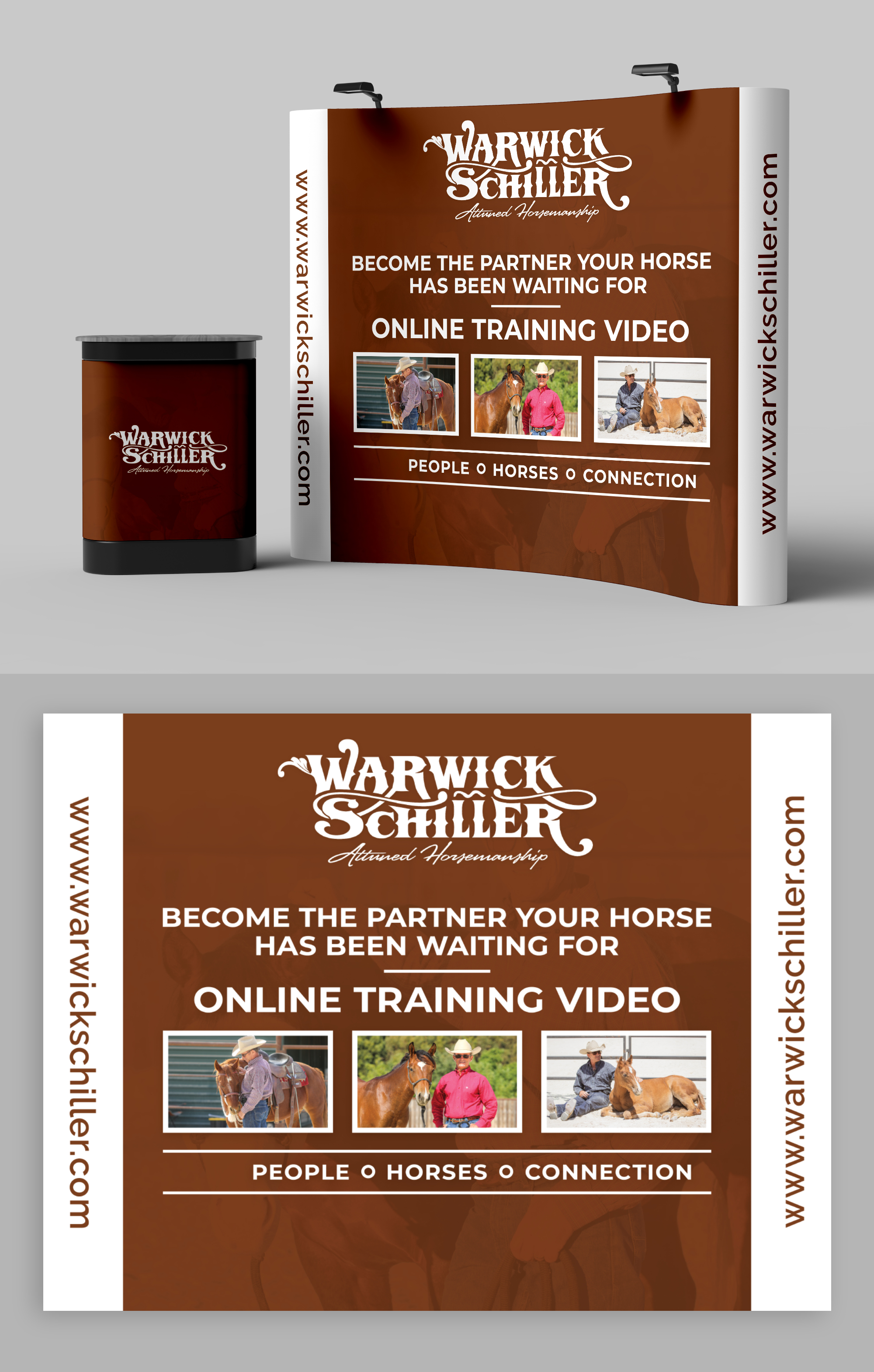 Trade Show Booth Design by KreativeMadz for Warwick Schiller Attuned Horsemanship | Design #29712048