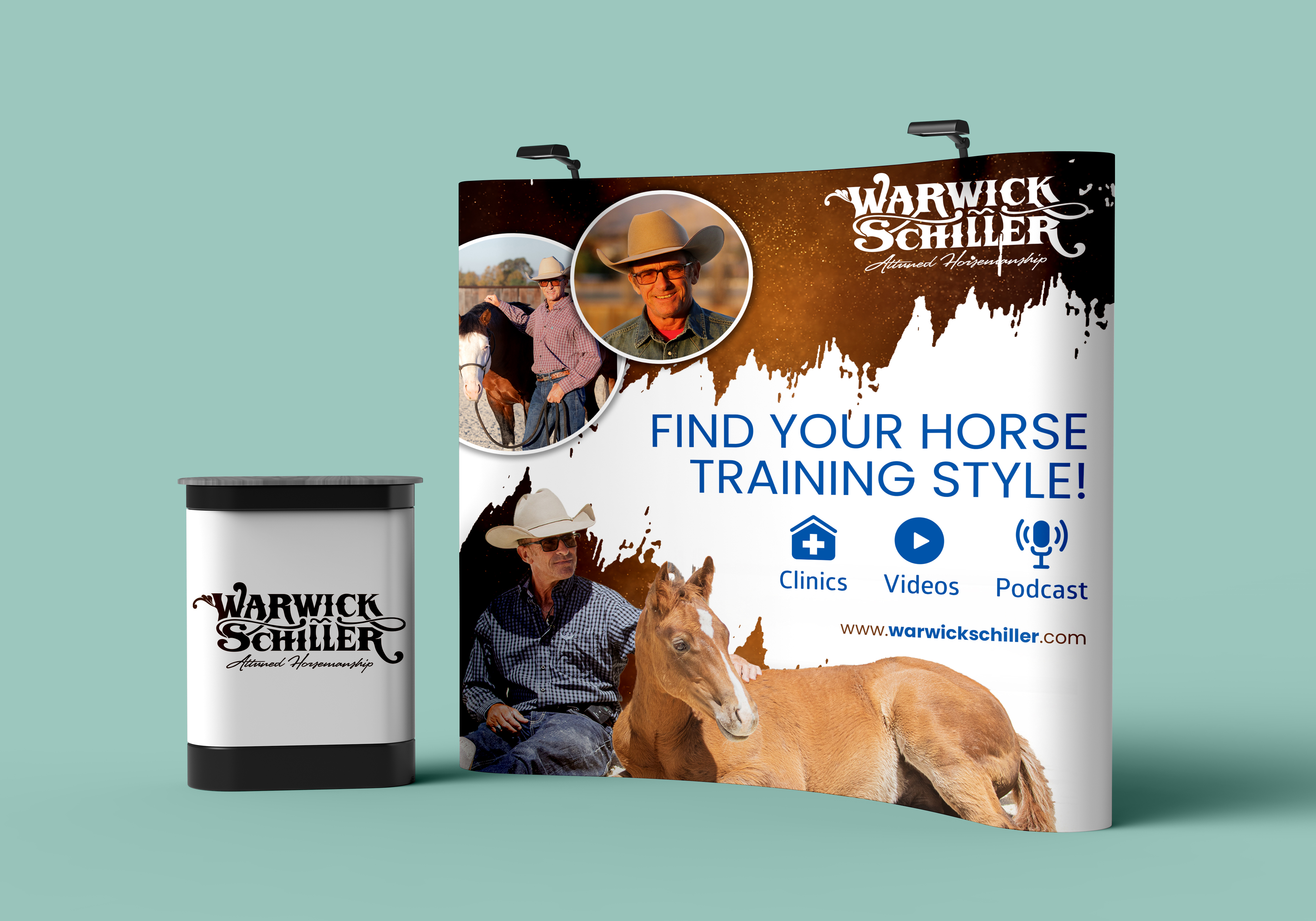 Trade Show Booth Design by Sun Creative for Warwick Schiller Attuned Horsemanship | Design #29699688