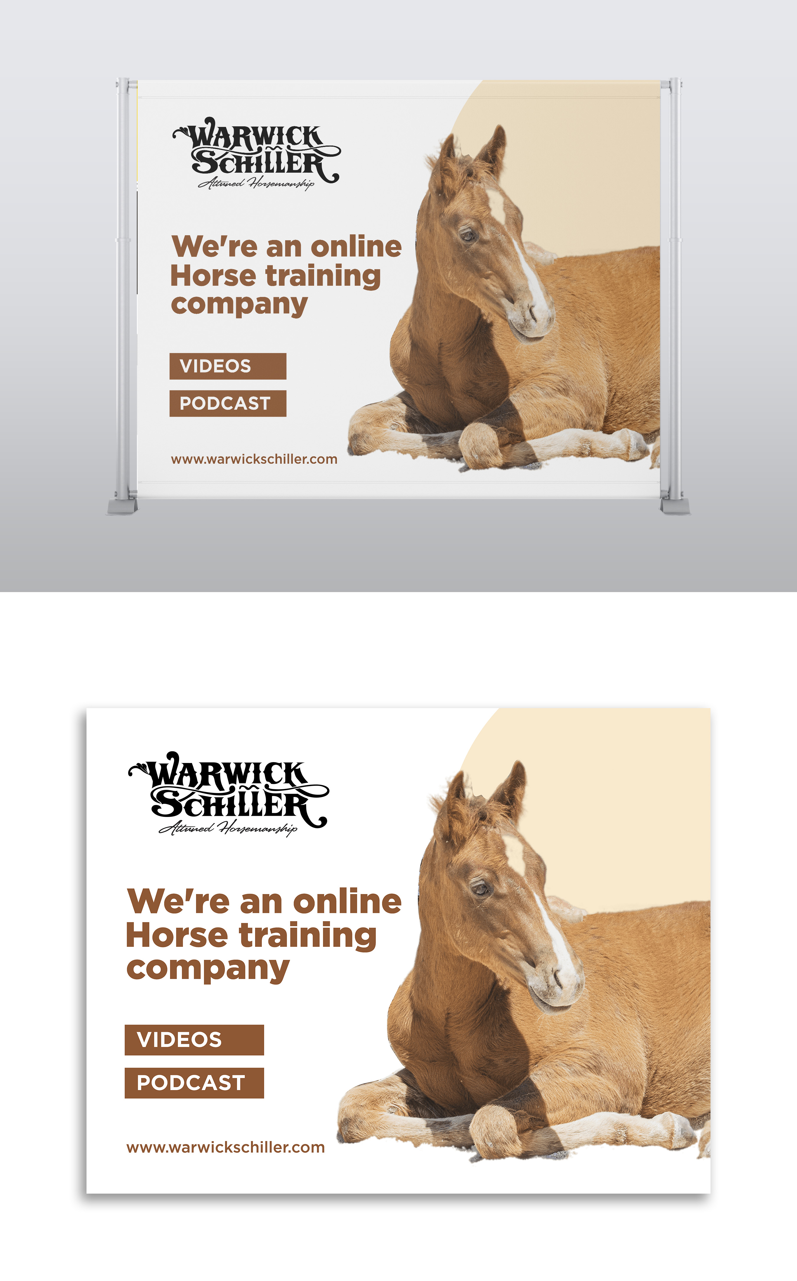 Design de Stand d'Exposition par debdesign pour Warwick Schiller Attuned Horsemanship | Design #29701237