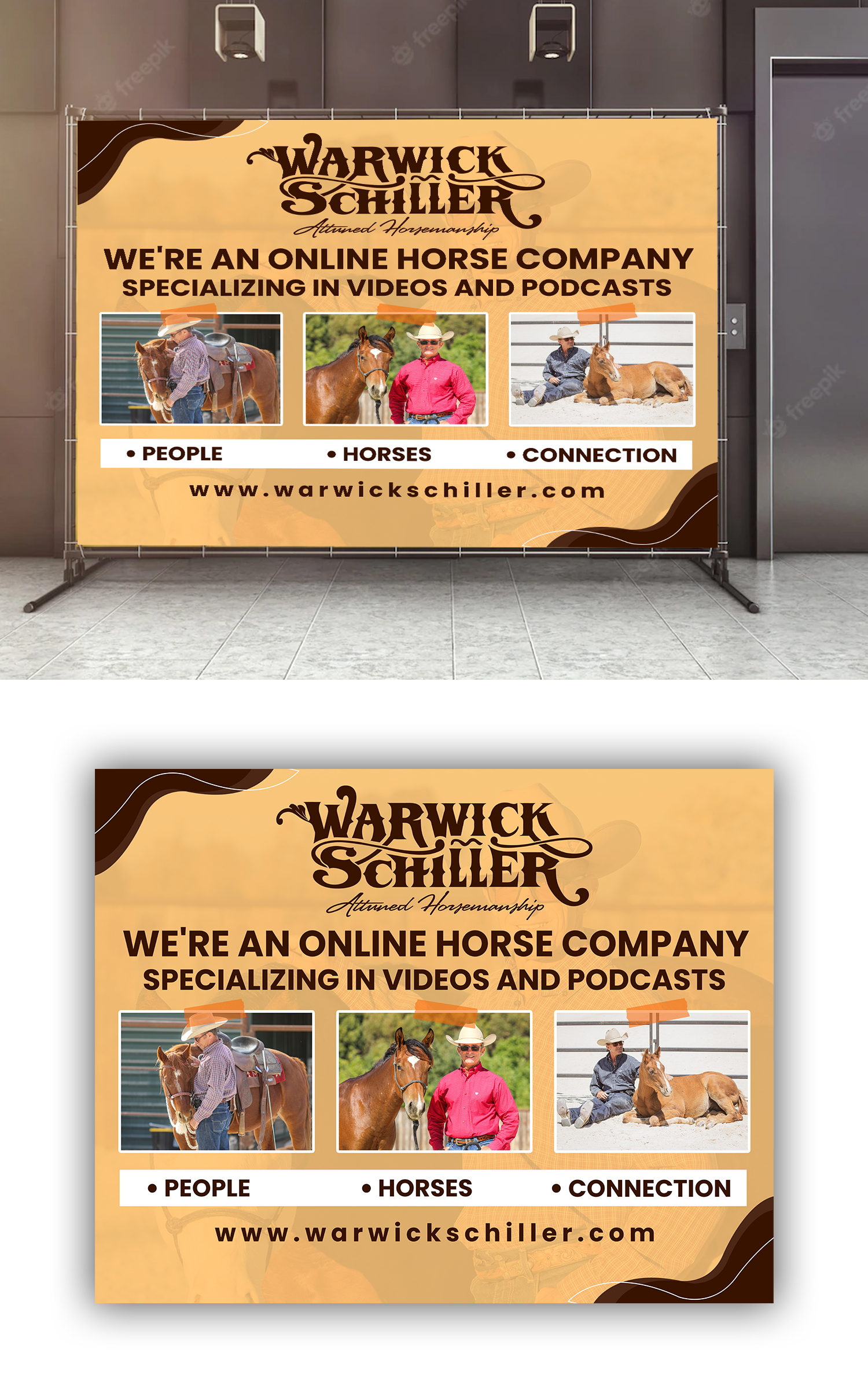 Design de Stand d'Exposition par debdesign pour Warwick Schiller Attuned Horsemanship | Design #29703244