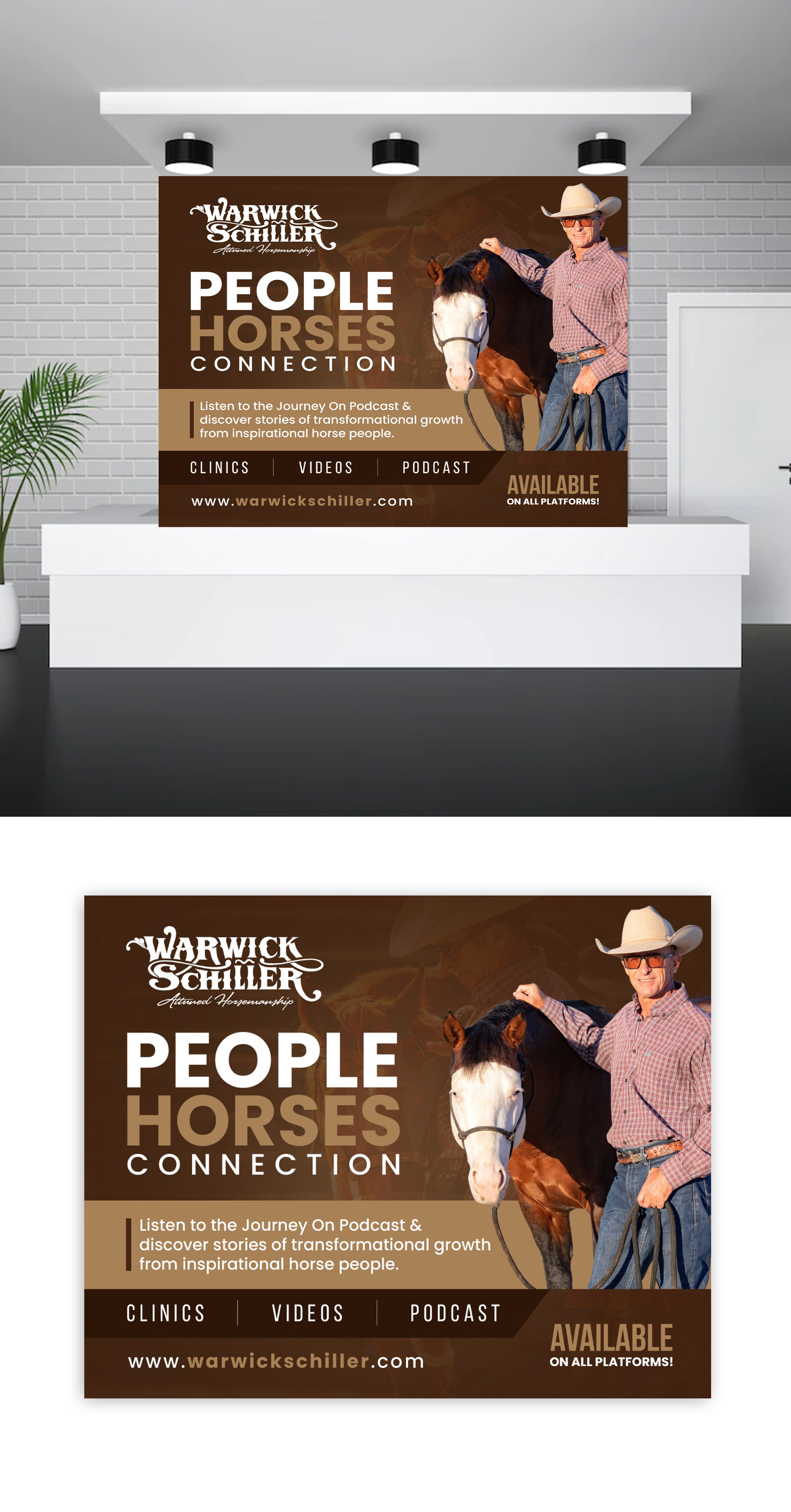 Design de Stand d'Exposition par debdesign pour Warwick Schiller Attuned Horsemanship | Design #29703496