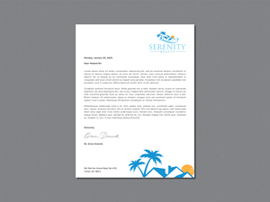 Letterhead Design by Creative Moon Design for Serenity Realty | Design: #29704121