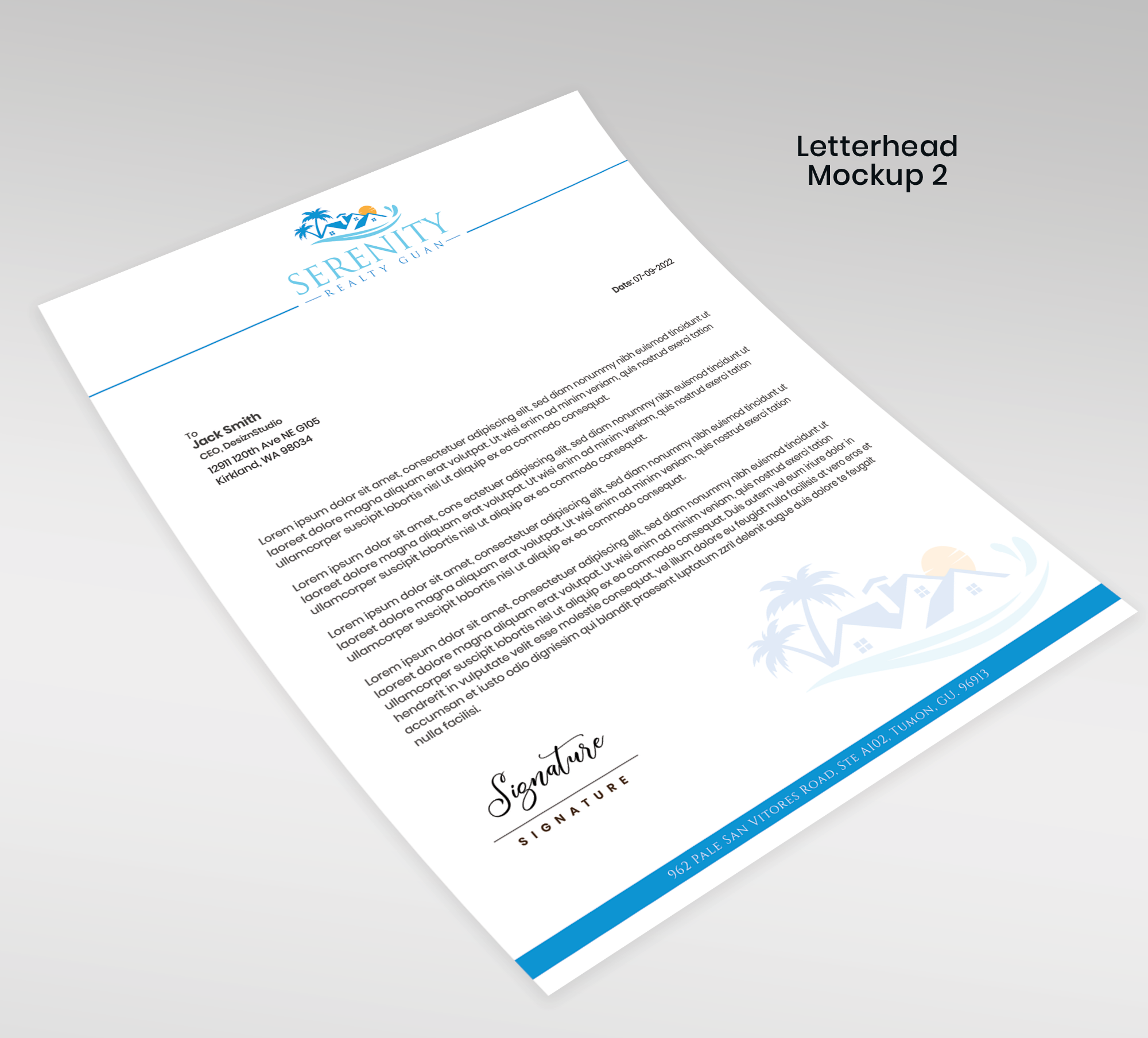 Letterhead Design by Expert Designer for Serenity Realty | Design #29711173