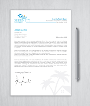 Letterhead Design by artbitin for Serenity Realty | Design: #29706156