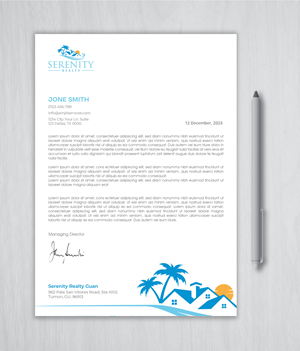 Letterhead Design by artbitin for Serenity Realty | Design: #29706161