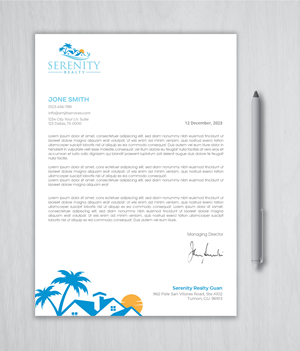 Letterhead Design by artbitin for Serenity Realty | Design: #29706162