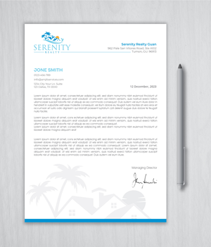 Letterhead Design by artbitin for Serenity Realty | Design: #29706163
