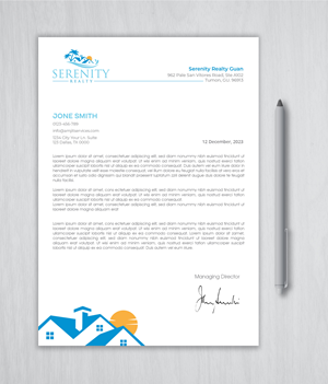 Letterhead Design by artbitin for Serenity Realty | Design: #29706164